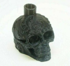 Mayan Death Whistle Black Skull !VERY LOUD! *Aztec Made In USA* Scary 3D Printed