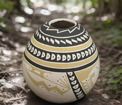 Mata Ortiz Pottery Seed Pot Ana Veloz Paquime Olla Vase Mexico Art Contemporary