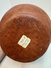 Early Vintage Mexican Signed Pot Vase Vessel Planter Leopoldo de Mexico Brown