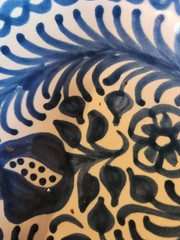 This Bowl is a classic example of traditional Talavera artistry. 5″ Colbalt