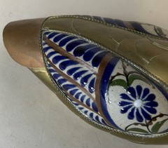 Vintage Tonala Ceramic and Brass Pelican Figurine w/ Small Shelf Bird Bundle