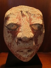 AUTHENTIC ANCIENT MAYAN STUCCO HEAD CLASSIC PERIOD. 300-900 A.D. MUSEUM PIECE