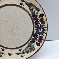 Vintage Netzi Pottery Sandstone Tonala Plate Floral – Signed