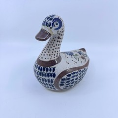 vintage handmade tonala duck mexican folkart hand painted floral design