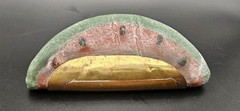 VTG 6 Piece Mexican Clay Copper & Brass Pottery Terracotta Fruit Hand Painted