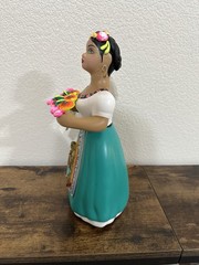 NEW! Great Gift- Navarro Lupita Doll-Blue-green Skirt/3D Virgen De Guadalupe!