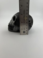 Vtg Oaxaca Black Clay Pottery Sugar Skull Mexico