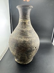 Vintage Mexican Handmade Burnished Clay Tabletop Chiminea UnMarked