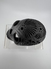 Vtg Oaxaca Black Clay Pottery Sugar Skull Mexico