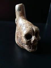 Death Whistle, Loud, Natural, Small, Real, Aztec, Maya, Original, Hand Crafted.