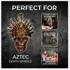 Aztec Screaming Death Whistle: Large 7″ Tall 126+ Decibels Loudest Authentic Hum