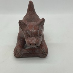 2 Vtg Classic Colima Dogs Pre-Columbian Style Redware Small Reproductions
