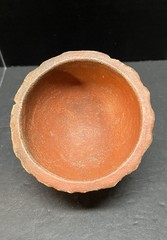 Mayan PreColumbian Red Glazed Pottery Cup 600-900 A.D. Solid Artifact
