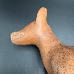 Mexican Handmade Dog Figurine Red Clay Pottery Colima Culture