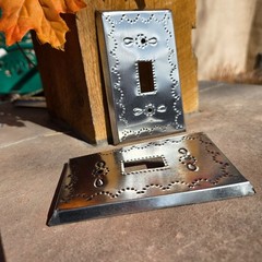 Mexican Punch Tin Single Toggle light switch Cover plate Folk Art