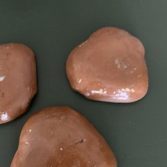 Set Heart Shape Ashtrays 4” Mexican Clay