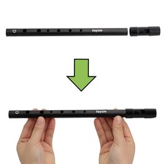 D-Key 6-Hole Irish Tin Whistle Aluminum Penny Whistle for Beginners Black