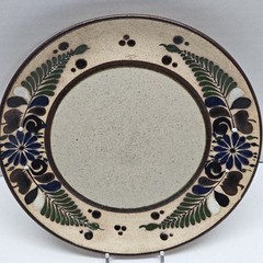 Vintage Netzi Pottery Sandstone Tonala Plate Floral – Signed