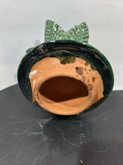 Green Glazed Hilario Alejos Madrigal Michoacan Pottery Pineapple Pot w/ Lid 7”