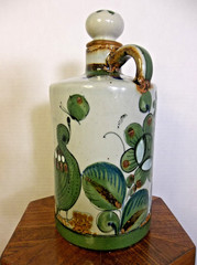 Ken Edwards El Palomar Tonala Mexico Mid Century Pottery Jug Decanter Rare Green