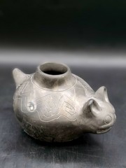 Black Pottery Feline from Samaipata Bolivia