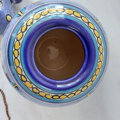Tierra Fina Hand Painted Mexican Table Top Torch 11 ” Tall