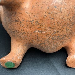 Mexican Handmade Dog Figurine Red Clay Pottery Colima Culture