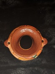 Belize Handmade Pottery Vase 4” Folk Art Decor Tribal Art Clay