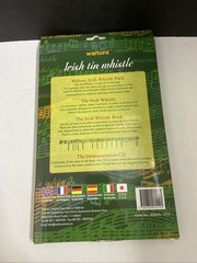 1514 Brass Tin Whistle D Tube with 6-Language Instruction Manual CD- New👍