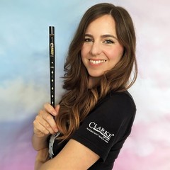 Clarke Original D Tinwhistle – Black with Gold Diamond Decor – a traditional …