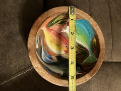 Whimsical Tabletop Gallery Talavera Colorfully Hand Painted Fish Bowl