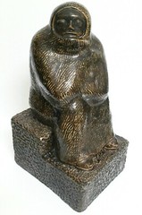 sgd AT MEXICO modernist art pottery sculpture seated peasant woman Zuniga style
