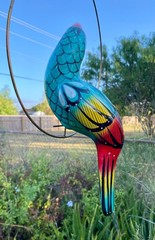 Talavera Bird Handmade Toucan Parrot Ceramic Mexican Pottery Hanging Patio Decor