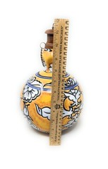 Tierra Fina Hand Painted Mexican Table Top Torch 11 ” Tall – Yellow