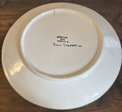 Mid-Century Modern Mexican Art Pottery Plate Picasso Style Fish 12″ Decorative