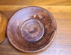 Set Of 4 Vintage Mexican Red Clay Cup and Saucer- Handcrafted Mexico