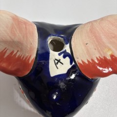 Mexican Talavera Flying Heart Wings Pottery 9” Wide Wall Decor Folk Art