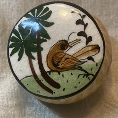 Vintage Tonala Trinket Box 3” Round Unsigned