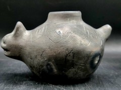 Black Pottery Feline from Samaipata Bolivia