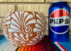 Mexican Ceramic Flower Pot Planter Folk Art Pottery Handmade Talavera #4