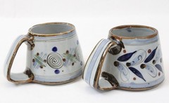 (set of 4) Ken Edwards El Palomar Mexican Pottery Large Coffee Cup Mug