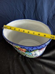 Talavera ceramic flower pot from Mexico.