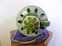 Ken Edwards El Palomar Tonala Mexico Mid Century Pottery Jug Decanter Rare Green