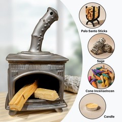 MOUGIGI Handmade Ceramic Palo Santo Holder – Modern Smudge Bowl & Sage/Cone I…