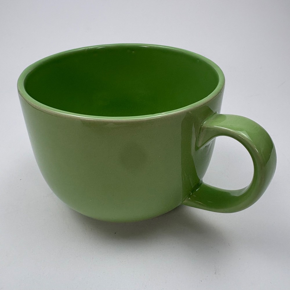 Vintage Mexican Green Glazed Ceramic Mug Cup Mexico Mexique P1