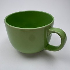 Vintage Mexican Green Glazed Ceramic Mug Cup Mexico Mexique P1