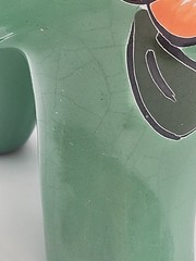 Mexican Folk Art Talavera Pig Pottery Figure Hand Painted Green Multi Color 13×9