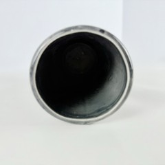 Vintage Vase, Tonala Mexico Art Pottery Gray Tube Shape. Mid-Century Modern