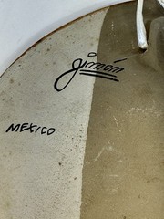 Mexico Tonala Folk Art Sitting Man Decorative Plate 10” Round Signed By Artist