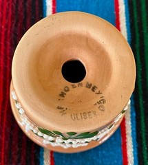 Mexican Ceramic Flower Pot Planter Folk Art Pottery Handmade Talavera #1